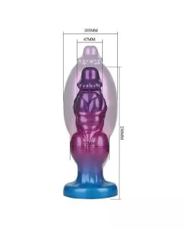 POWER MONSTERS - RIFT TITAN ZWEIFARBIGER AUFBLASBARER FANTASIE-SILIKONDILDO 24 CM Ø 5 CM