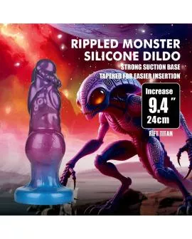 POWER MONSTERS - RIFT TITAN ZWEIFARBIGER AUFBLASBARER FANTASIE-SILIKONDILDO 24 CM Ø 5 CM