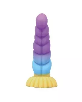 POWER MONSTERS - EINHORN DREIFARBIGER FANTASIE-SILIKONDILDO 22 CM Ø 5 CM