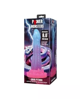 POWER MONSTERS - VOID PYTHON FANTASY DILDO MIT SAUGNAPF 20,5 CM Ø 5,2 CM BLAU, LILA & PINK