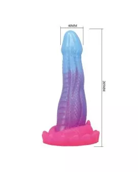 POWER MONSTERS - VOID PYTHON FANTASY DILDO MIT SAUGNAPF 20,5 CM Ø 5,2 CM BLAU, LILA & PINK