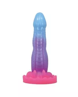 POWER MONSTERS - VOID PYTHON FANTASY DILDO MIT SAUGNAPF 20,5 CM Ø 5,2 CM BLAU, LILA & PINK