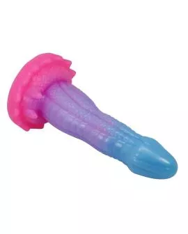 POWER MONSTERS - VOID PYTHON FANTASY DILDO MIT SAUGNAPF 20,5 CM Ø 5,2 CM BLAU, LILA & PINK