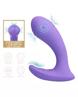 PRETTY LOVE - ANDROMEDA WIEDERAUFLADBARER DOPPELSTIMULATIONSVIBRATOR LILA