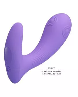 PRETTY LOVE - ANDROMEDA WIEDERAUFLADBARER DOPPELSTIMULATIONSVIBRATOR LILA