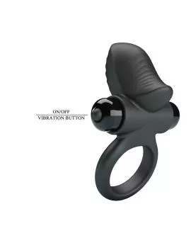 PRETTY LOVE - ADRIEN VIBRIERENDER PENISRING MIT 10 FUNKTIONEN, SCHWARZ