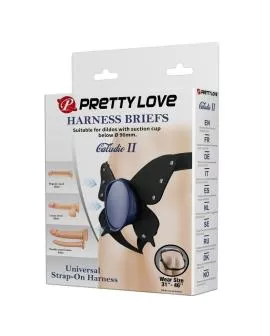 PRETTY LOVE - UNIVERSAL STRAP-ON HARNESS BRIEFS SCHWARZ UND BLAU