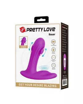 PRETTY LOVE - BAUER WIEDERAUFLADBARER PROSTATA-MASSAGEGERÄT MIT 12 MODI, LILA