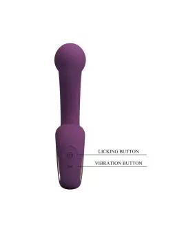 PRETTY LOVE - BRYNNLEE WIEDERAUFLADBARER VIBRATOR MIT ORALSTIMULATOR, 10 VIBRATIONSMÖGLICHKEITEN & 5 LECKFUNKTIONEN, LILA