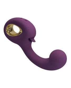 PRETTY LOVE - BRYNNLEE WIEDERAUFLADBARER VIBRATOR MIT ORALSTIMULATOR, 10 VIBRATIONSMÖGLICHKEITEN & 5 LECKFUNKTIONEN, LILA