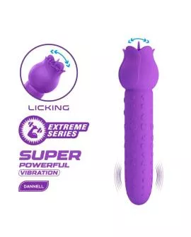 PRETTY LOVE - DANNELL WIEDERAUFLADBARER ORALSTIMULATOR UND KLITORISATIV-VIBRATOR LILA