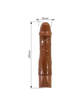 PRETTY LOVE - DONALD REALISTISCHER VIBRATOR 19,5 CM Ø 4 CM BRAUN