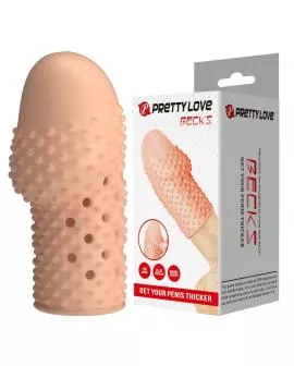 PRETTY LOVE – GEEK'S PENISHÜLLE FÜR EINEN DICKEREN PENIS IN NATURFARBE