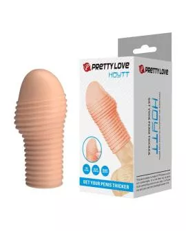 PRETTY LOVE – HEISSER PENISSÄRMEL FÜR EINEN DICKEREN PENIS IN NATÜRLICHER FARBE