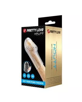 PRETTY LOVE – HEISSER PENISSÄRMEL FÜR EINEN DICKEREN PENIS (TRANSPARENT)
