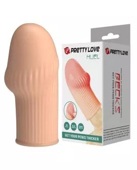PRETTY LOVE – HUEL PENISSÄRMEL FÜR EINEN DICKEREN PENIS IN FLEISCHFARBE