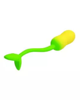 PRETTY LOVE – PULSIERENDES VIBRATIONS-EI MIT APP-STEUERUNG, 12 FUNKTIONEN, USB-AUFLADBAR, GRÜN-GELB