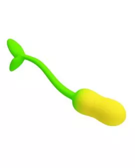 PRETTY LOVE – PULSIERENDES VIBRATIONS-EI MIT APP-STEUERUNG, 12 FUNKTIONEN, USB-AUFLADBAR, GRÜN-GELB