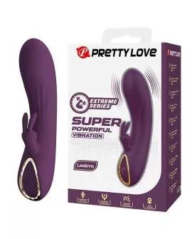 PRETTY LOVE - LANDYN WIEDERAUFLADBARER HASENVIBRATOR MIT 10 FUNKTIONEN, LILA
