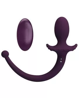 PRETTY LOVE - LIOEA VIBRIERENDER ANALPLUG MIT SCHWANZ, 12 FUNKTIONEN, LILA FERNBEDIENUNG