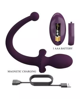 PRETTY LOVE - LIOEA VIBRIERENDER ANALPLUG MIT SCHWANZ, 12 FUNKTIONEN, LILA FERNBEDIENUNG