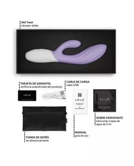 LELO - INA TWIST DOPPELVIBRATOR HASE FÜR G-PUNKT UND KLITORIS LAVENDEL