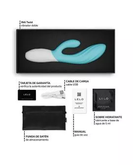 LELO - INA TWIST DOPPELVIBRATOR HASE FÜR G-PUNKT UND KLITORIS BLAU