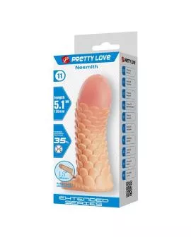 PRETTY LOVE - NESMITH PENISVERLÄNGERUNGSHÜLLE 13 CM Ø 3,8 CM NATUR