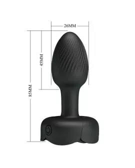 PRETTY LOVE – WIEDERAUFLADBARER VIBRATIONS-ANALPLUG MIT 10 MODI, SCHWARZ