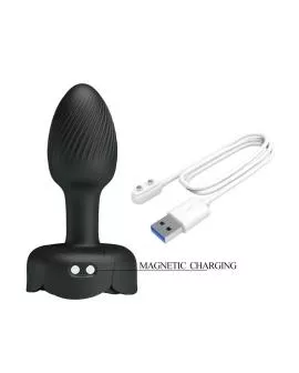PRETTY LOVE – WIEDERAUFLADBARER VIBRATIONS-ANALPLUG MIT 10 MODI, SCHWARZ