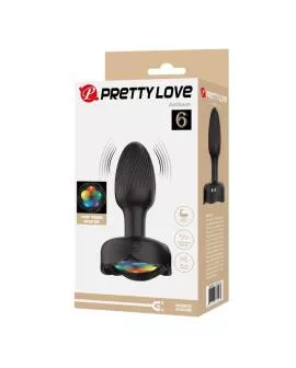 PRETTY LOVE – WIEDERAUFLADBARER VIBRATIONS-ANALPLUG MIT 10 MODI, SCHWARZ