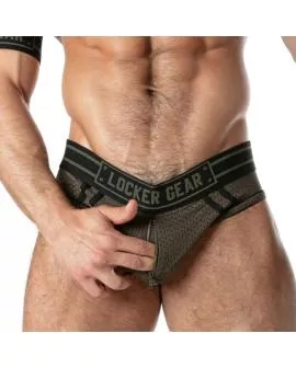 LOCKER GEAR - SPORT MESH JOCK BRIEF KHAKI