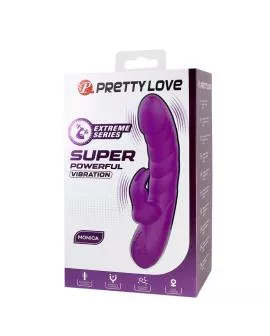 PRETTY LOVE - MONICA WIEDERAUFLADBARER DOPPEL-STIMULATIONSVIBRATOR FÜR G-PUNKT UND KLITORIS, LILA