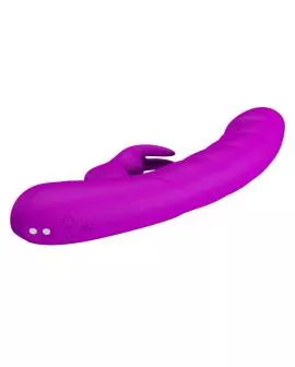 PRETTY LOVE - MONICA WIEDERAUFLADBARER DOPPEL-STIMULATIONSVIBRATOR FÜR G-PUNKT UND KLITORIS, LILA
