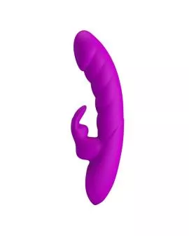 PRETTY LOVE - MONICA WIEDERAUFLADBARER DOPPEL-STIMULATIONSVIBRATOR FÜR G-PUNKT UND KLITORIS, LILA