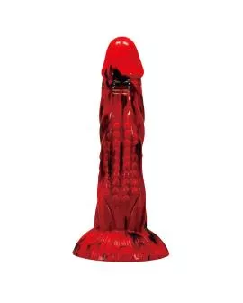 POWER MONSTERS - MINOTAUR FANTASY DILDO MIT SAUGAUFGANG 21 CM Ø 5 CM ROT & SCHWARZ