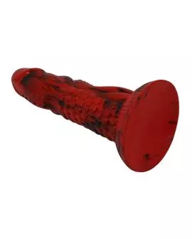 POWER MONSTERS - MINOTAUR FANTASY DILDO MIT SAUGAUFGANG 21 CM Ø 5 CM ROT & SCHWARZ