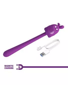 PRETTY LOVE – NIEDLICHER HASE-FLIRTSTIFT, FLEXIBLER VIBRATOR, USB-AUFLADBAR, LILA
