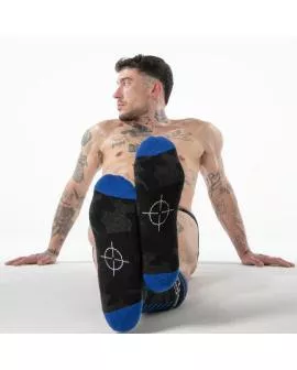 LOCKER GEAR - Schwarze Kniestrümpfe im Militärstil, Einheitsgröße