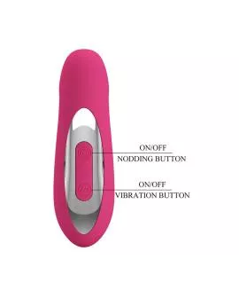 PRETTY LOVE – DUDEN WIEDERAUFLADBARER SILIKON-VIBRATOR MIT 12 VIBRATIONSMODI UND 3 SCHAUKELMODI, PINK