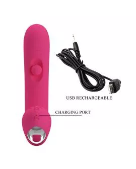 PRETTY LOVE – DUDEN WIEDERAUFLADBARER SILIKON-VIBRATOR MIT 12 VIBRATIONSMODI UND 3 SCHAUKELMODI, PINK