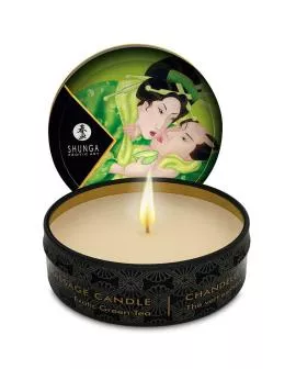 Shunga - Mini Caress by Candlelight Massagekerze Grün 30 ml