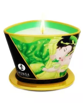 Shunga Mini Caress by Candelight Massagekerze - Grün 170 ml