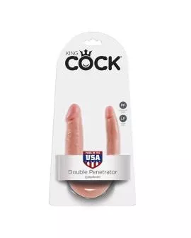 KING COCK - DOPPELPENETRATIONSDILDO 12.7 CM NATÜRLICH