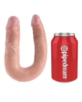KING COCK - DOPPELPENETRATIONSDILDO 13.9 CM NATÜRLICH