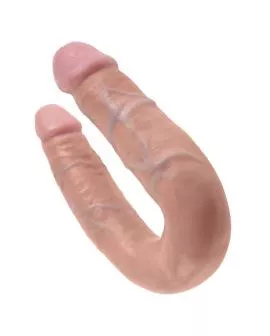 KING COCK - DOPPELPENETRATIONSDILDO 13.9 CM NATÜRLICH