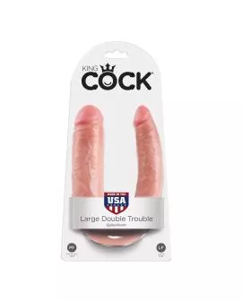 King Cock - Doppelpenetrationsdildo 17,8 cm natürlich