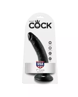 KING COCK - 7 DILDO SCHWARZ 17.8 CM