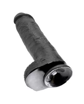 KING COCK - 11 DILDO SCHWARZ MIT EIER 28 CM