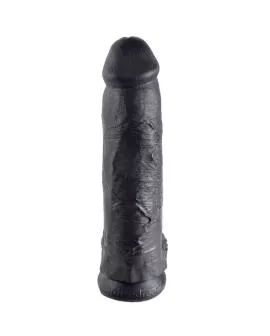 KING COCK - 12 DILDO SCHWARZ MIT EIER 30.48 CM